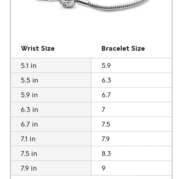 Pandora Snake Chain Bracelet with Barrel Clasp 925 ALE, 7.9" - Picture 4 of 4